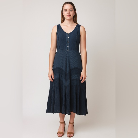 Vintage Dresses & Skirts - Vintage Papa Navy Maxi Dress